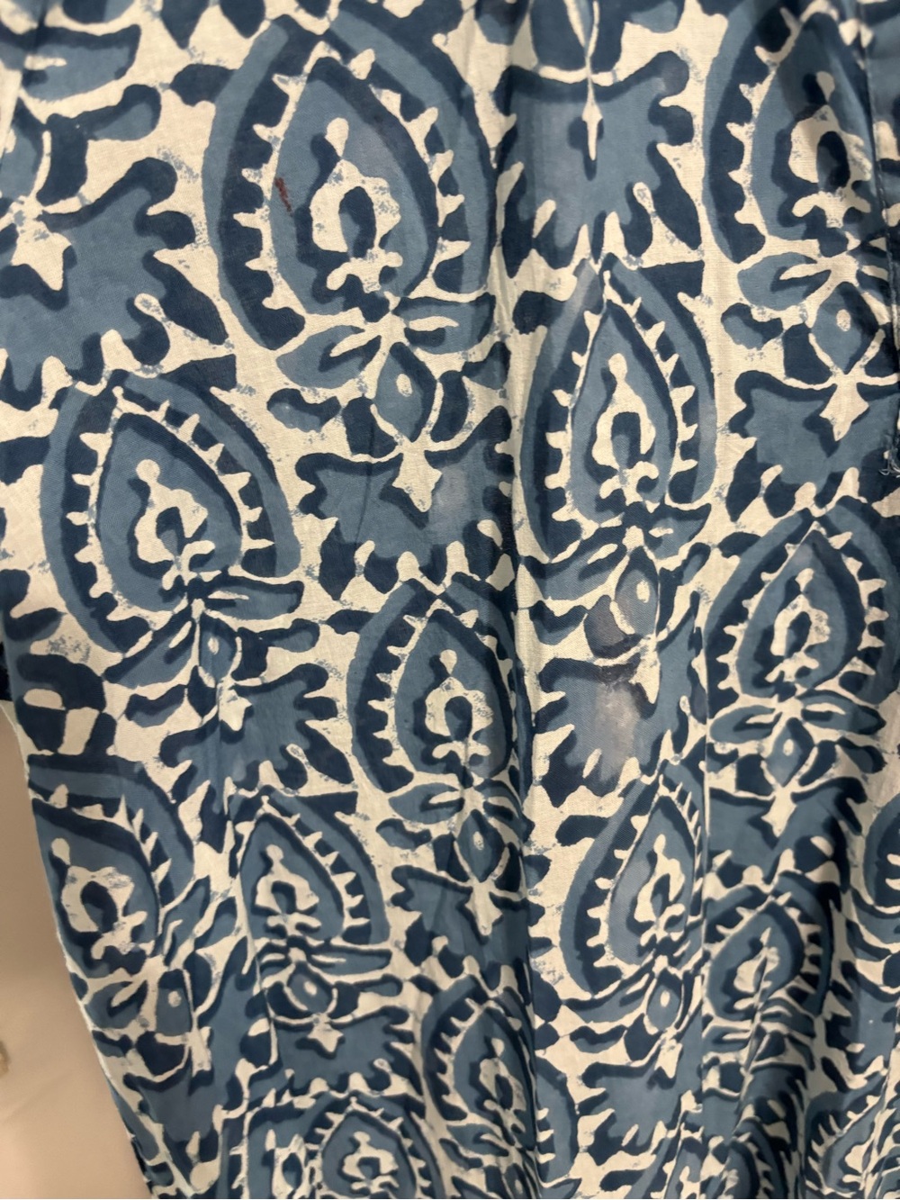 Rockflowerpaper Sara Indigo Drop Waist Maxi Dress LG/XL Coastal Boho Resortwear - Picture 3 of 11